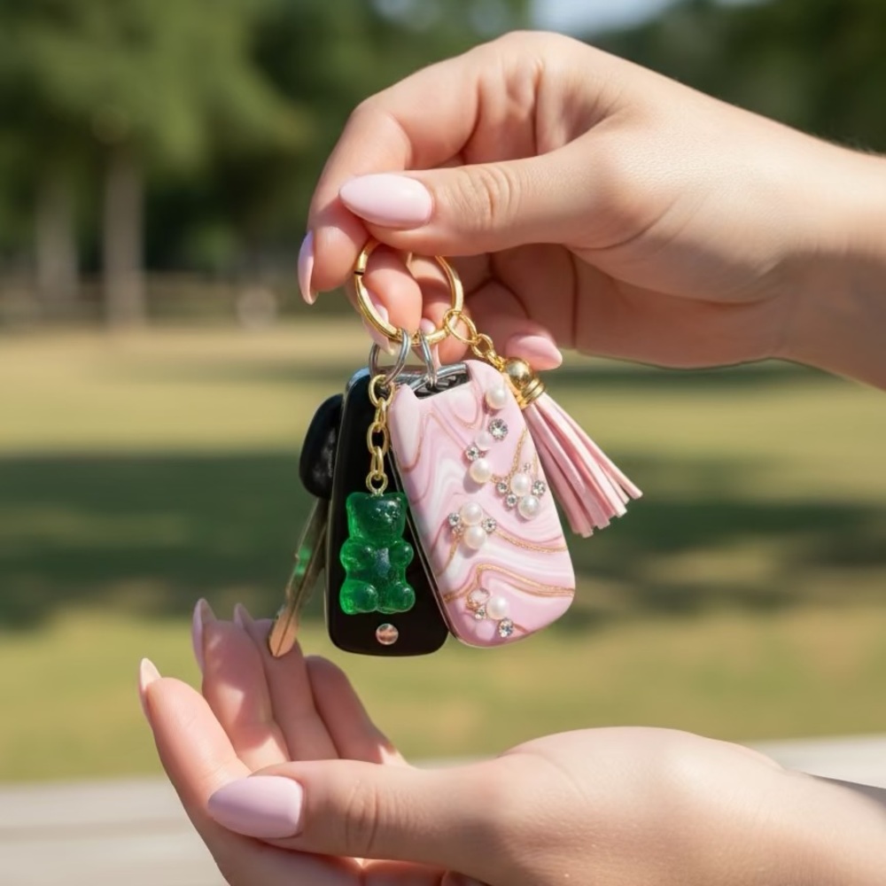 HOST PICK 🩷 4 Gummy Bear Keychains- HANDMADE-Gold - Picture 5 of 9